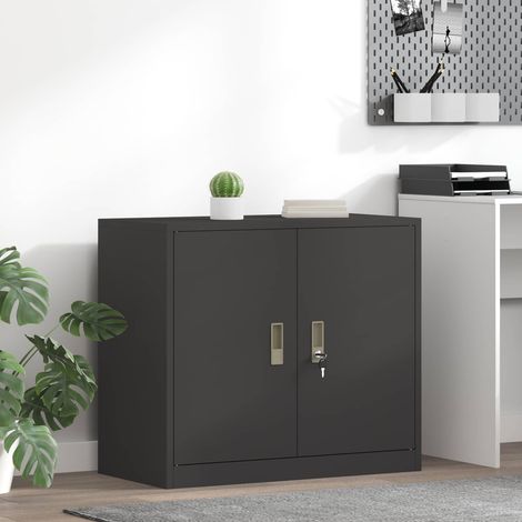 Storage Cabinet Black 80 x 40 x 70 cm Steel vidaXL
