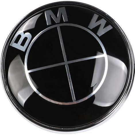 4 Logo emblème Badge Anagram Jante Roue Auto Voiture Compatible avec BMW 68mm 5 Broches (Noir) (1/2)