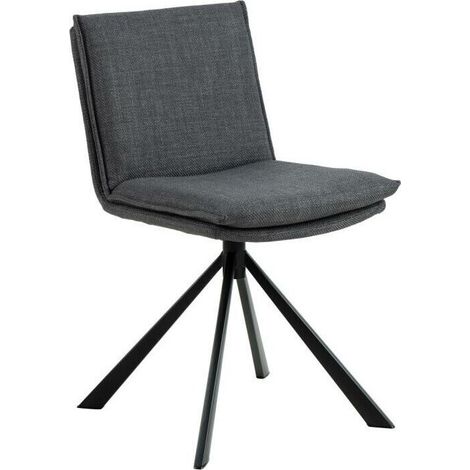 Silla Norsica 680, Gris + Negro, 85x48x59cm, Tapiz, Metálico, Madera