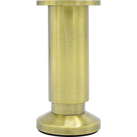 CIME verstellbarer runder Möbelfuß, goldfarbenes Aluminium, unbehandeltes Produkt, maximale Höhe 17 CIME (1/3)