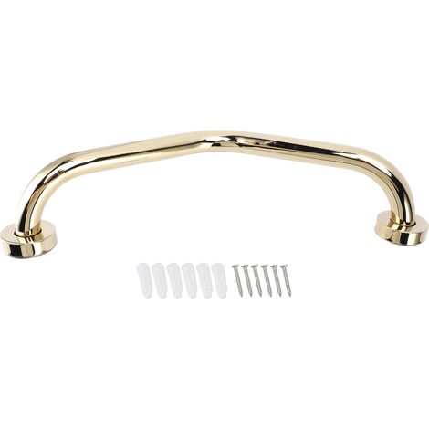 Barre d'appui de douche 17 pouces, en acier inoxydable, antidérapante, main courante de sécurité pour salle de bain, pour personnes âgées enceintes, toilettes, baignoire, or (1/5)