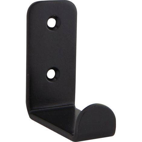 Mantelhaken Amenti Breite 25 mm, Garderobenhaken Höhe 54 mm, Stahl schwarz (1/2)