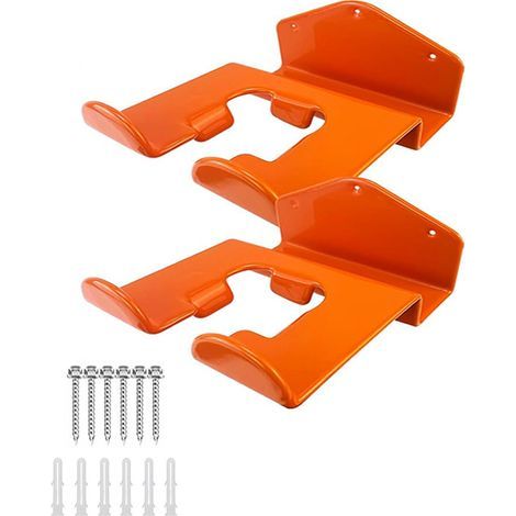 Support mural pour débroussailleuse, organiseur d'outils de garage, support mural peu encombrant pour débroussailleuse, lot de 2