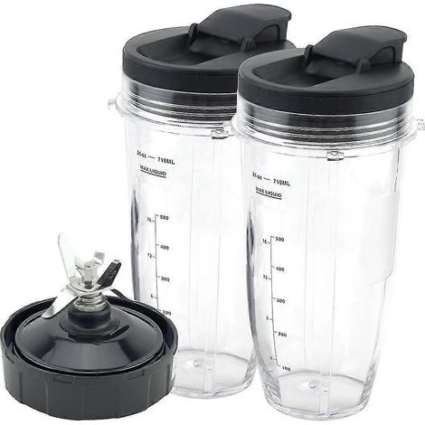 Pour Ninja, 2 gobelets de 710 ml avec système de transport, lame à 7 ailerons, pour Ninja Auto IQ (1/5)