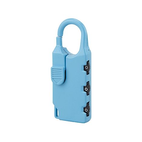 Lucchetto a combinazione rettangolare Nomad, 3 cifre, interno, arco in acciaio, 30mm - THIRARD