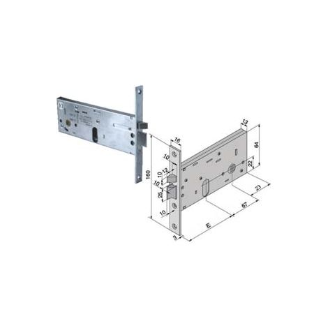 ELETTROSERRATURA DA INFILARE PER FASCE MM.64 H 304- - mm.60 (30460010) - 1 pezzi WELKA