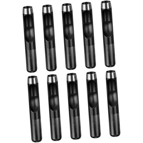 10 Pieces Leather Hole Punch Set, Leather Chisel Punch, Non-Slip Handle, Soft Cut for Crafts (1/5)