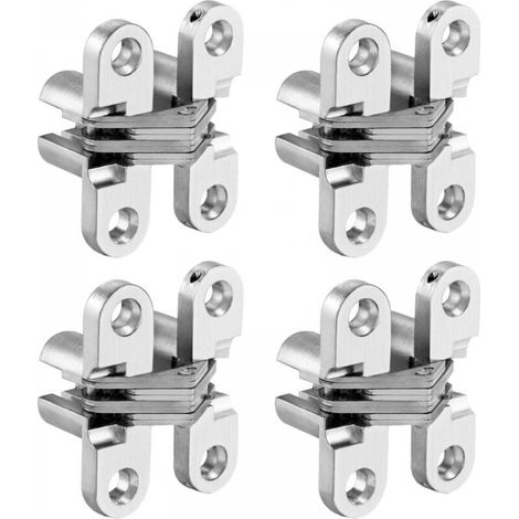 4pcs Charnière Cachée, Croix Charnières, Charnières Croisées Invisibles pour Porte Pliante à 180 Degrés, pour Meubles, Quincaillerie (1/5)