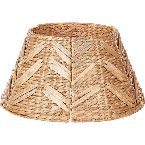 Base de árbol de Navidad de jacinto de agua hecho a mano redondo cubre pie cubre maceta faldón accesorios interior ⌀ 45 cm Sapin
