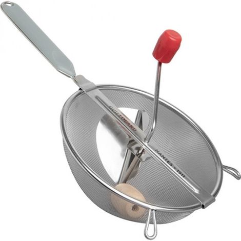 Moulin à légumes professionnel Ø20cm – Acier inoxydable – Maillage 1,30mm pour purées lisses – Conception ergonomique – Guillouard