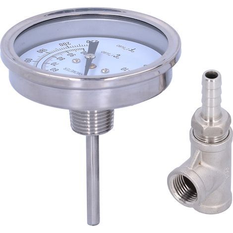 Thermomètre intégré en acier inox pour liquides en mouvement - Usage extérieur (1/5)