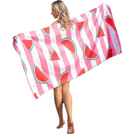Serviettes de bain imprimées, serviettes de bain à séchage rapide et anti-sable, serviettes de plage imprimées (1/4)