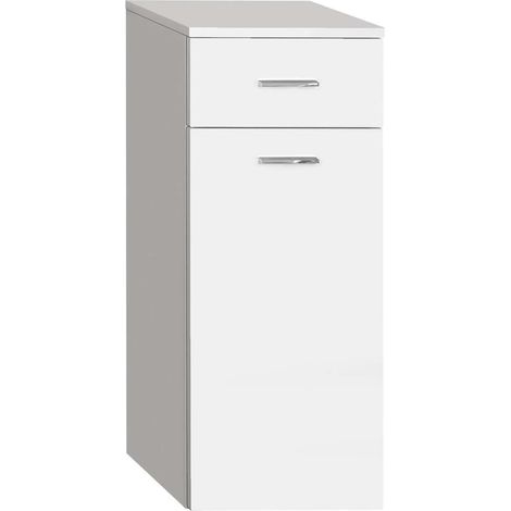 Aqualine Zoja - Armario inferior con cesta, 35x78x29 cm, blanco 50261 (1/4)