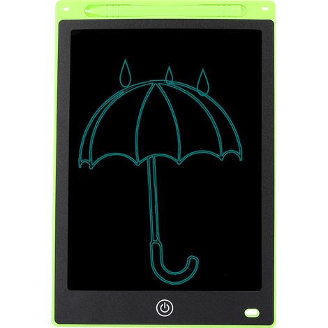 10 Pouces Ardoise Électronique LCD Verrouillable pour Enfants, Écran d'Écriture Monochrome Vert Économe en Énergie (1/5)