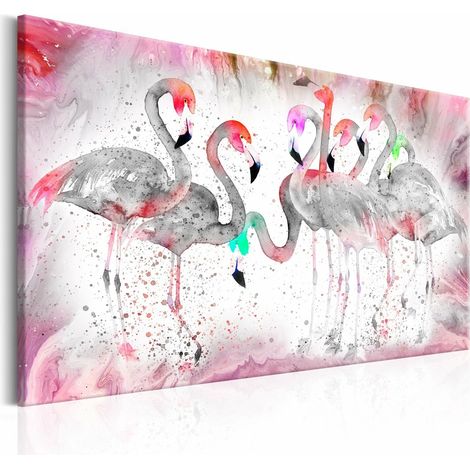 Tableau famille de flamants roses - 120 x 80 cm (1/4)