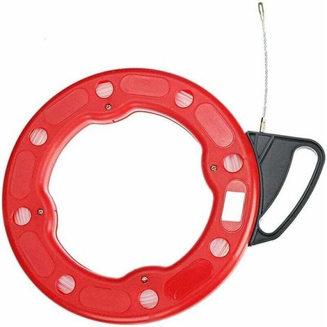 Electricien Tire Fil Aiguille Passe Cable En Fibre De Verre Extracteur De Câble Professionnel Planeur Flexible Ruban De Poisson Pivotant Portable Bobine Conduit Conduit Fil De Traction Outi