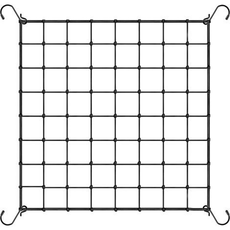 Elastisches Ranknetz, 80x80cm, Garten-Rankgitter mit Haken für Growzelte, Ranknetz für Gemüse- und Obstpflanzen