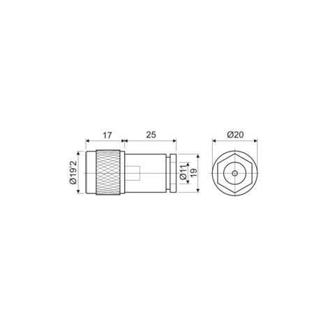 N macho aéreo a presión para cable RG-58/U Electro Dh 19.655/58 8430552023448 (1/2)
