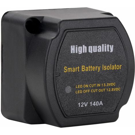 1 Pièce Isolateur de batterie double intelligent,relais sensible à la tension de batterie 12V 140A VSR pour VTT,UTV,camping cars,fourgonnettes,camions,bateaux et véhicules tout terrain (1/5)