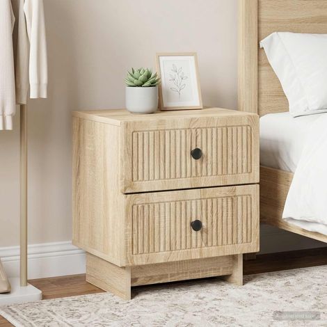 vidaXL Bedside Cabinet 2 pcs Sonoma Oak 43 x 34.5 x 47.5 cm (1/5)