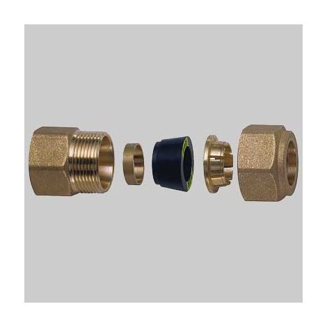NIPLES FEMMINA CON KIT DI TENUTA PER TUBO RAME  3/4 x 16     FAR