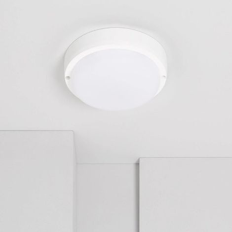 Plafonnier LED Extérieur Rond 15W Blanc IP65 Ø140 mm - Blanc Froid 6000K - 8000K - SILAMP