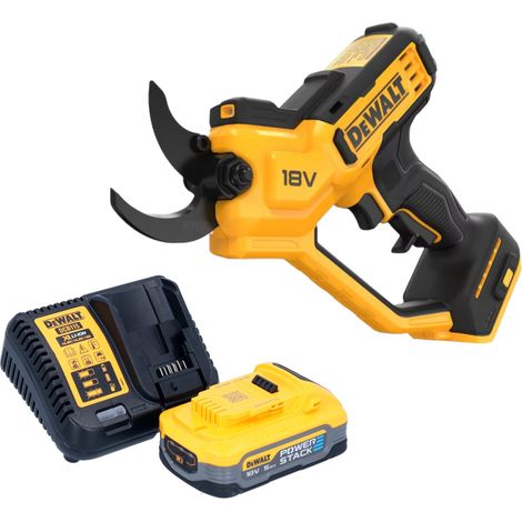Tijeras de podar sin cable DeWalt DCMPP 568 H1 18 V 38 mm + 1x batería Powerstack 5,0 Ah + cargador (1/5)