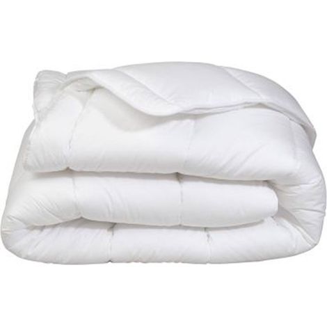 Couette Mi-Saison Enveloppe Coton Protection Blanc 260x240 cm