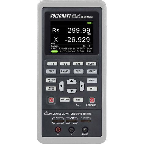 VOLTCRAFT LCR-500 LCR Messbrücke digital Datenlogger CAT I Anzeige (Counts): 40000 (1/5)