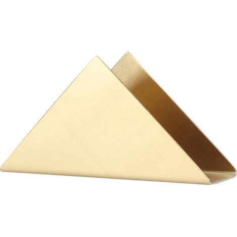 Toallero de acero inoxidable dorado – Soporte triangular para toallas de papel para cocina y baño – Compacto, estable, moderno, 16,8 x 4,5 x 8,6 cm (1/5)