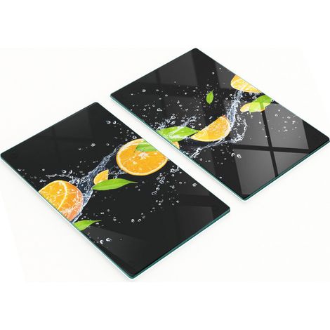 Taglieri decorativi in vetro temperato per arance e acqua, 2x30x52 cm (1/5)