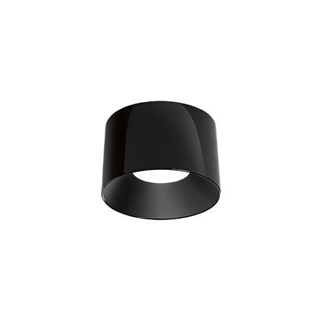Plafonnier Led Cylindrique Moderne En Métal Noir Brillant, 24W Dimmable Cct, Diamètre 35 Cm, Haute Efficacité Lumineuse Cri 80 - Parenz Design (1/2)