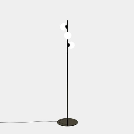 LEDS C4 Perlina Lampadaire multibras LED noir 22,9 W CCT 2700-3000-4000 K Marche/Arrêt