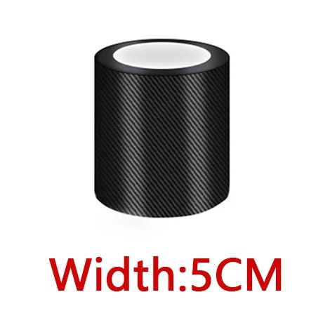 (1 m,5 cm) Autocollants en fibre de carbone 3D pour voiture : protection anti-marquage pour seuils de porte,coffre,pare-chocs,rétroviseurs latéraux,ruban anti-rayures,autocollants automobiles (1/3)