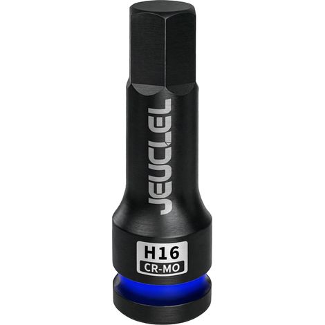 Douille à choc hexagonale de 16 mm, douille Allen H16 1/2", adaptateur de tournevis hexagonal en acier Cr-Mo pour clés à cliquet électriques, vis de fixation (1/5)