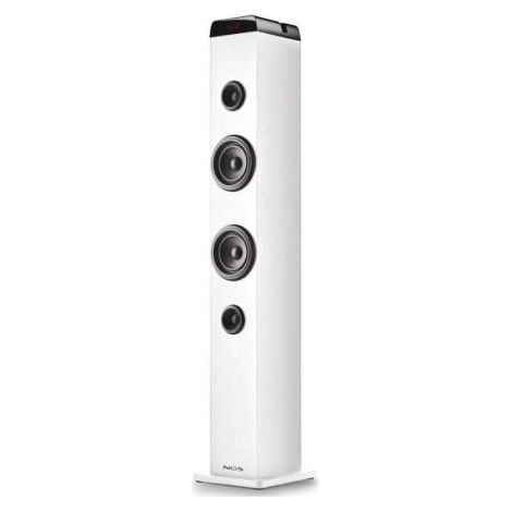 Torre de Sonido con Bluetooth NGS SKY CHARM PRO/ 50W/ 2.0/ Blanca
