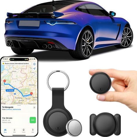 Traceur GPS Voiture,Tracker GPS Voiture Magnétique,Compatible avec iOS et Android,Traceur Enfant Caché,Traceur sans Abonnement,Couverture Mondiale en Temps Réel Adapté aux Véhicules,Animaux et Bagages (1/5)
