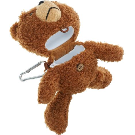 Étui de Protection pour écouteurs en Silicone et Peluche en Forme d'ours Marron Compatible avec Boucle de Suspension pour Utilisation hivernale (1/5)