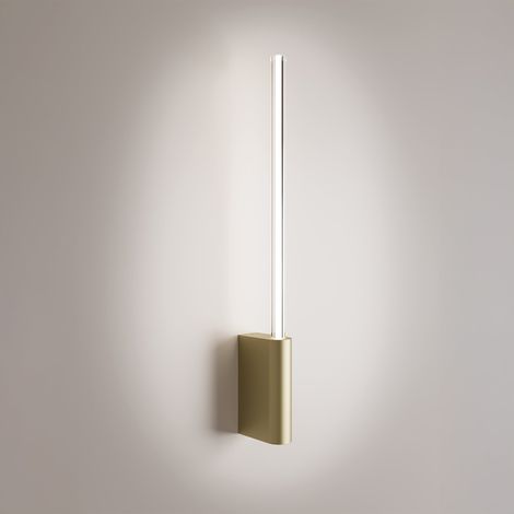 Brilliant Lampada da Parete LED 1 Luce Serie Brilliant Finitura Oro, Design Minimalista Cilindrico, Tecnologia TRIAC Dimmerabile, IP20, 5W, 3000K