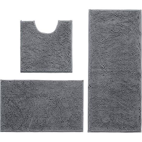 Lot de 3 Tapis de Bain antidérapants en Microfibre Douce, absorbants l'eau, lavables en Machine, 50x50 cm, 40x60 cm, 50x80 cm (1/5)