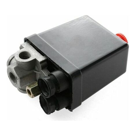 BARKBUSTERS Vanne de commande de pressostat de compresseur d'air à 4 ports, 240V AC, 20A, 175 PSI, 12 bar. (1/4)