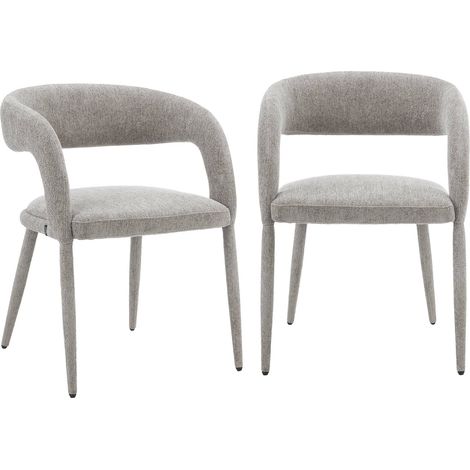 sweeek - 2er-Set moderne Sessel mit Stoffbezug
