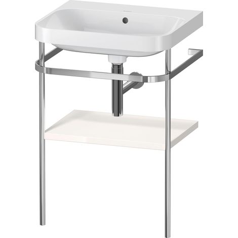 Duravit Happy D.2 Plus c-shaped Set mit Metallkonsole, 575x490mm,