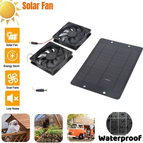 Ventilateur D'extraction À Énergie Solaire 20W 12V, Ventilateur de Puissance de Panneau Solaire Étanche pour Grenier À La Maison, Serre, Refroidissement de Maison de Chien de Compagnie (1/4)