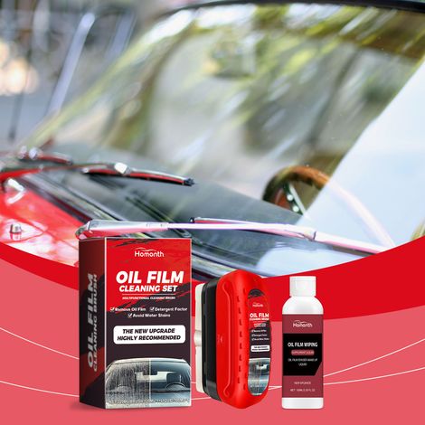 Autoscheiben-Reinigungsset – Glas- und Fensterreinigung, Fleckenentfernung, wasser- und regenfest für Autos – Reinigungsbürste 120 ml x 1 + Nachfülllösung 100 ml x 1 -- DE (1/5)
