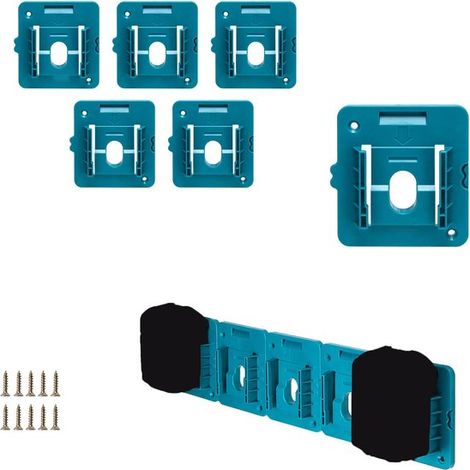 Porte-outils - 5 pièces - compatible avec Makita 18V - Support de fixation murale (1/5)