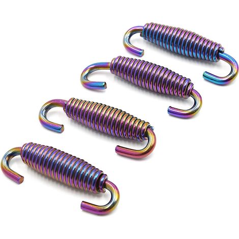 Ressorts De Tuyau D'Échappement De Moto Pivotants En Acier Inoxydable Colorés (1/4)