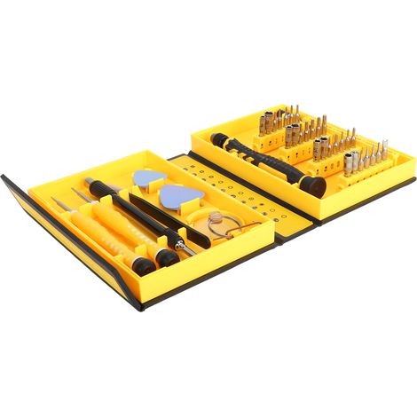 Jeu de 38 embouts de tournevis et douilles blanc, acier allié haute dureté, kit de maintenance pour bricolage DIY (1/5)