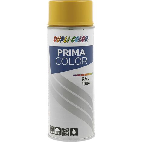 Dupli Color Prima Lackspray, Sprühlack 400ml, goldgelb glänzend RAL 1004