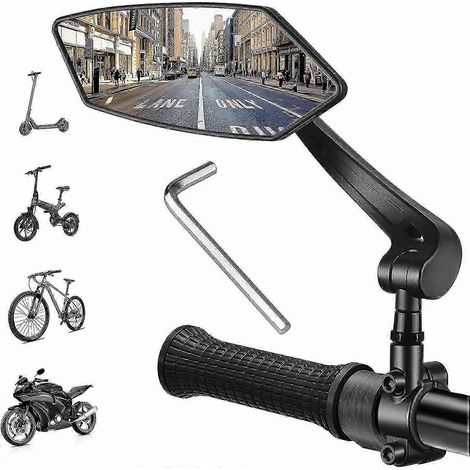 Rétroviseur réglable pour vélo électrique et scooter - Rétroviseur gauche universel pour une sécurité accrue (1/5)